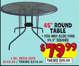 Ollie's 45 ROUND TABLE offer