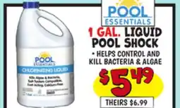 Ollie's POOL ESSENTIALS 1 GAL. LIQUID POOL SHOCK offer
