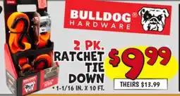 Ollie's BULLDOG HARDWARE 2 PK. RATCHET TIE DOWN offer