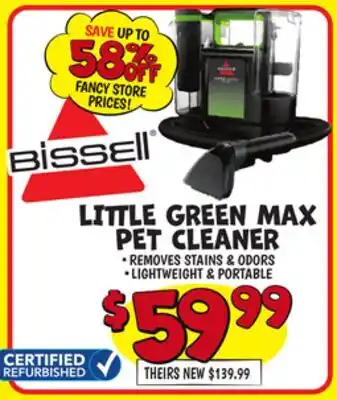 Ollie's BISSELL LITTLE GREEN MAX PET CLEANER offer