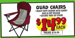 Ollie's QUAD CHAIRS offer