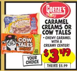 Ollie's GOETZE'S CARAMEL CREAMS OR COW TALES offer