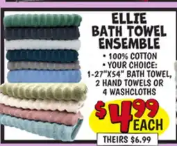 Ollie's ELLIE BATH TOWEL ENSEMBLE offer