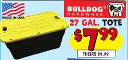Ollie's BULLDOG HARDWARE 27 GAL. TOTE offer