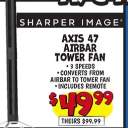 Ollie's SHARPER IMAGE AXIS 47 AIRBAR TOWER FAN offer