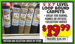 Ollie's LEVEL LOOP BOUND CARPETS offer