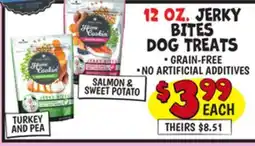 Ollie's Home Cookin 12 OZ. JERKY BITES DOG TREATS offer