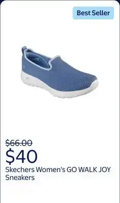 Walmart Skechers Women's GO WALK JOY - Joselin Comfort Athletic Sneaker offer