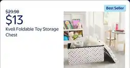 Walmart Kvell Foldable Child's Collapsible Toy Storage Chest, Polka Dot Design, Multi-Color offer