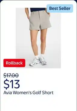 Walmart Avia Women's Golf Short offer