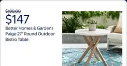Walmart Better Homes & Gardens Paige 27 Round Outdoor Tile Top Bistro Table, White offer