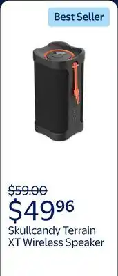Walmart Skullcandy Terrain XT Medium Compact Wireless Speaker, IPX7 Waterproof, 14 Hour Battery offer