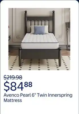 Walmart Avenco Pearl 6 Twin Size Medium Adult Supportive Innerspring Mattress offer