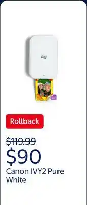 Walmart Canon IVY2 Pure White offer