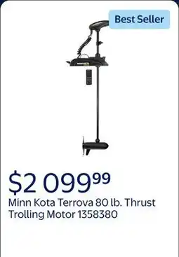 Walmart Minn Kota 1358380 Terrova 80 lb. Thrust, 60 Shaft, Wireless Remote offer