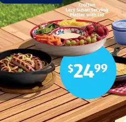 Aldi Crofton Lazy Susan Serving Platter with Lid offer