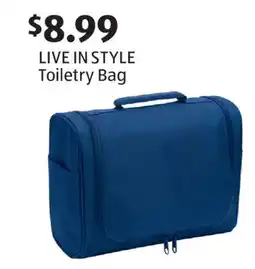 Aldi LIVE IN STYLE Toiletry Bag offer