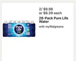 Walgreens 28-Pack Pure Life Water offer