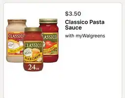 Walgreens Classico Pasta Sauce offer