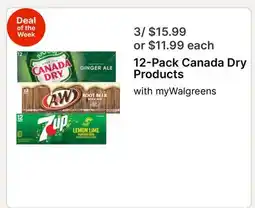 Walgreens 12-Pack Canada Dry Products offer