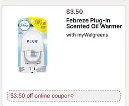 Walgreens Febreze Plug-In Scented Oil Warmer offer