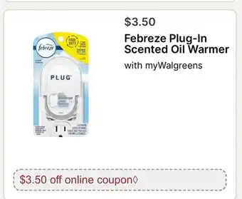 Walgreens Febreze Plug-In Scented Oil Warmer offer