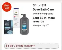 Walgreens Dove Bath Care offer
