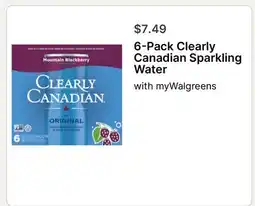 Walgreens 6-Pack Clearly Canadian Sparkling Water offer