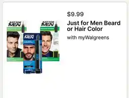 Walgreens Just for Men Beard or Hair Color offer