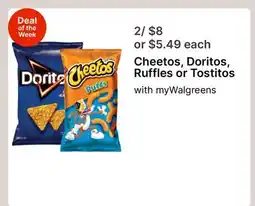 Walgreens Cheetos, Doritos, Ruffles or Tostitos offer