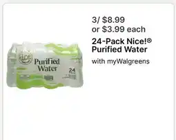 Walgreens 24-Pack Nice! Purified Water offer