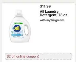 Walgreens All Laundry Detergent offer