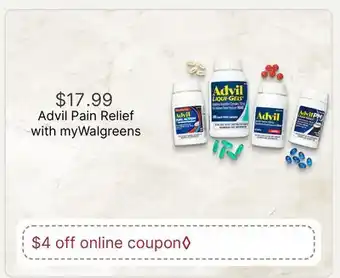 Walgreens Advil Pain Relief offer