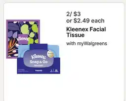Walgreens Kleenex Facial Tissue offer
