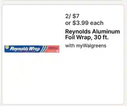 Walgreens Reynolds Aluminum Foil Wrap offer