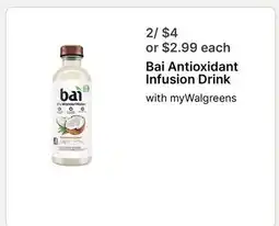 Walgreens Bai Antioxidant Infusion Drink offer