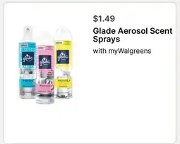 Walgreens Glade Aerosol Scent Sprays offer