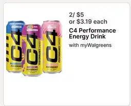 Walgreens C4 Performance Energy Drink offer