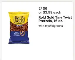 Walgreens Rold Gold Tiny Twist Pretzels offer