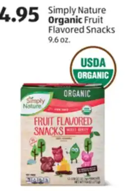 Aldi Simply Nature Organic Fruit Flavored Snacks offer