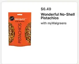 Walgreens Wonderful No-Shell Pistachios offer