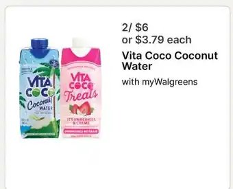 Walgreens Vita Coco Coconut Water offer