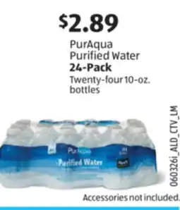 Aldi PurAqua Purified Water 24-Pack offer