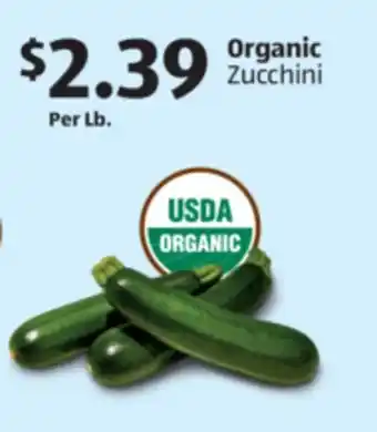 Aldi Organic Zucchini offer