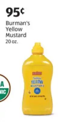 Aldi Burman's Yellow Mustard offer