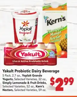 Vallarta Supermarkets Yakult Probiotic Dairy Beverage offer