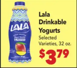 Vallarta Supermarkets Lala Drinkable Yogurts offer