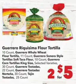 Vallarta Supermarkets Guerrero Riquísima Flour Tortilla offer