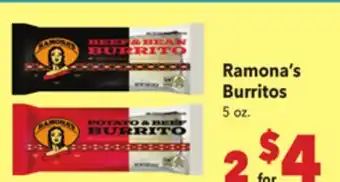 Vallarta Supermarkets Ramona's Burritos offer