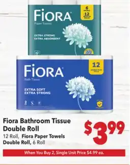 Vallarta Supermarkets Fiora Bathroom Tissue Double Roll offer